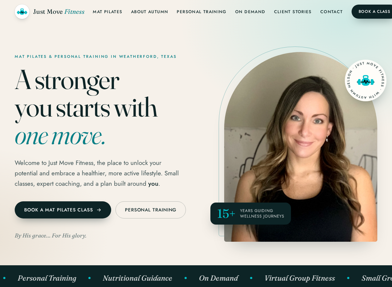 Just Move Fitness, website by Nathan Himes